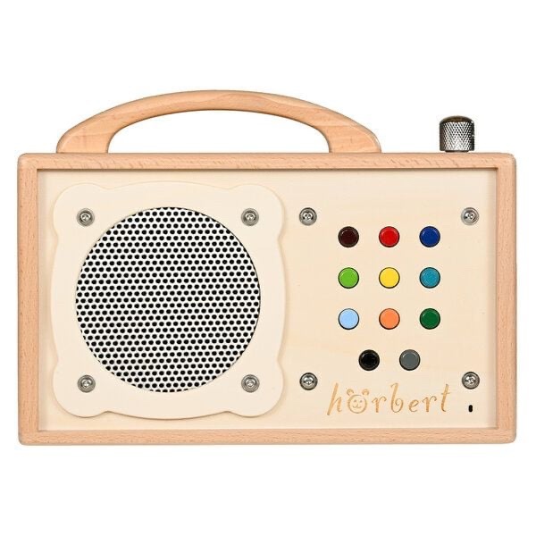 hörbert mit Mikrofon - Musikbox aus Holz für Kinder