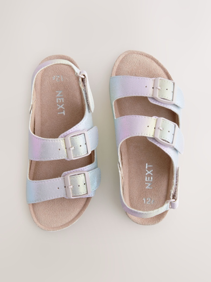 Rainbow Metallic - Touch Fastening Strap Corkbed Sandals