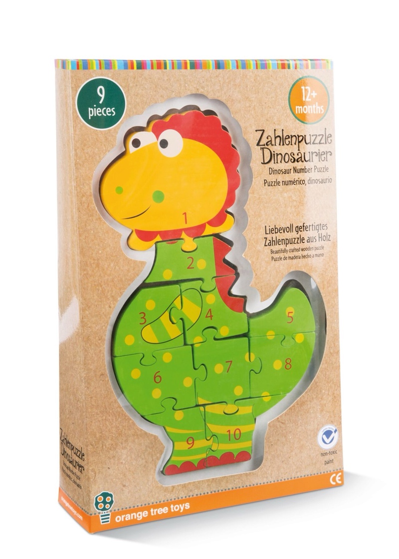 NICI 46016 Zahlenpuzzle Dinosaurier