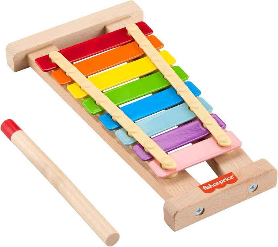 FISHER-PRICE HXV13 Fisher-Price Farbenfrohes Holz-Xylophon