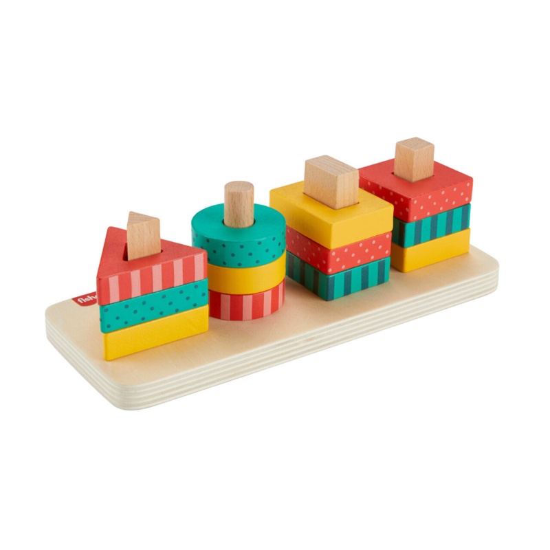 FISHER-PRICE HXV05 Fisher-Price Buntes Holz-Stapelspielset