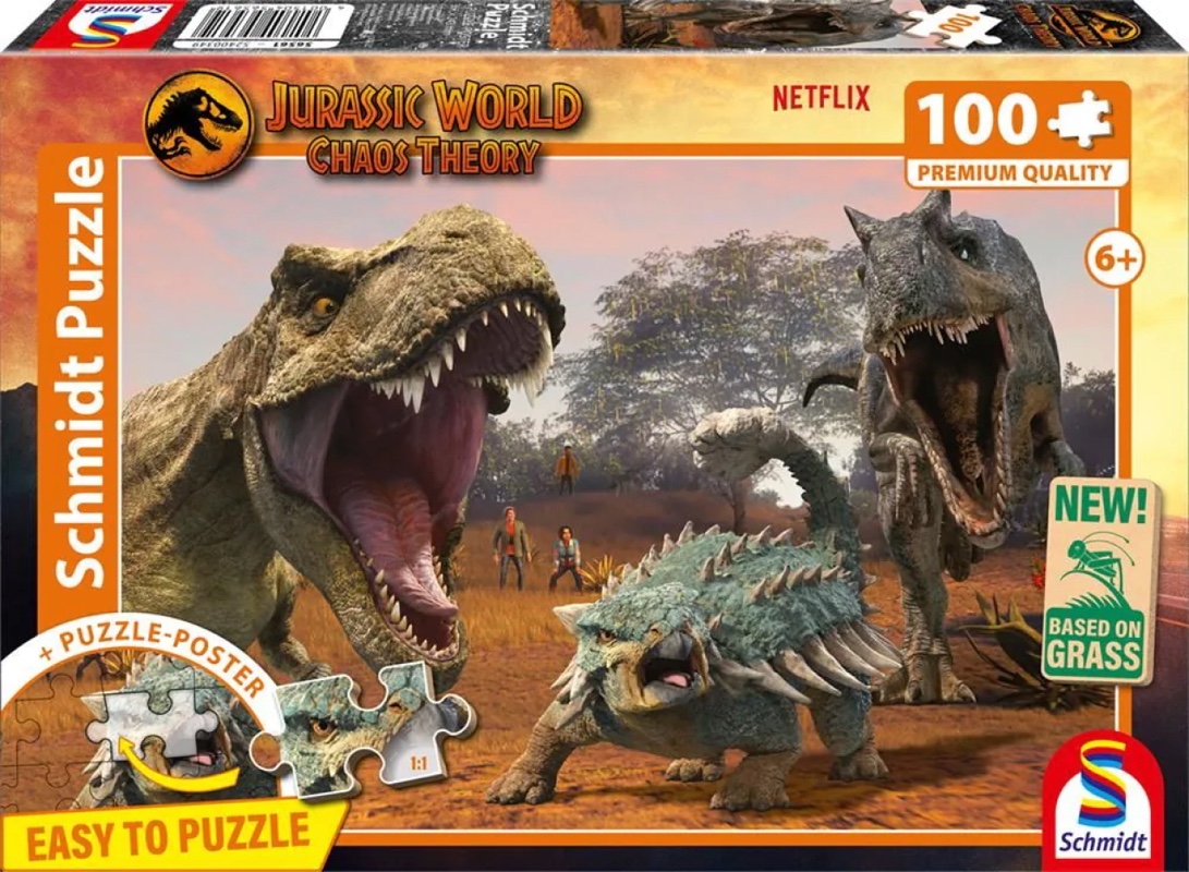 SCHMIDT SPIELE 56561 Kinderpuzzle 100 Teile Jurassic World, Eine neue Ära