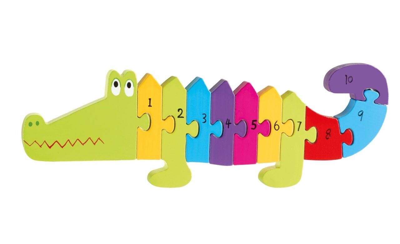 NICI 46012 Zahlenpuzzle Krokodil