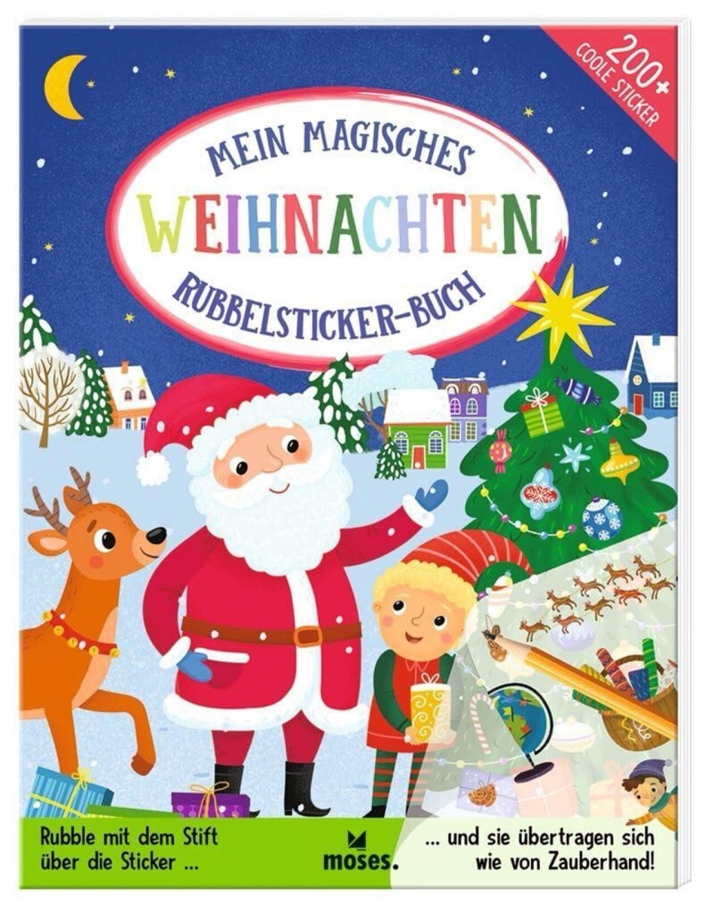 MOSES. VERLAG 53249 Mein magisches Rubbelsticker-Buch Weihnachten