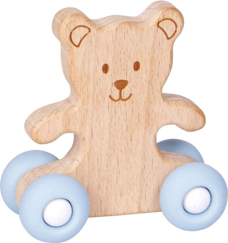 DIE SPIEGELBURG 0015821 Schiebe-Teddy aus Holz BabyGlück