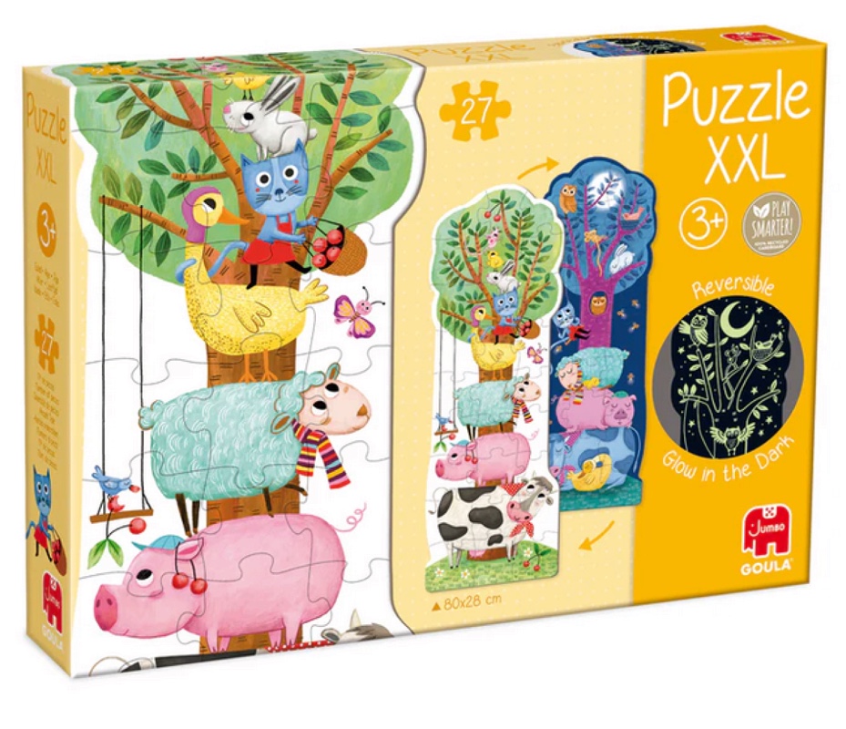 JUMBO SPIELE 50217 GOULA 27 XXL Teile Puzzle Bauernhof Tag & Nacht