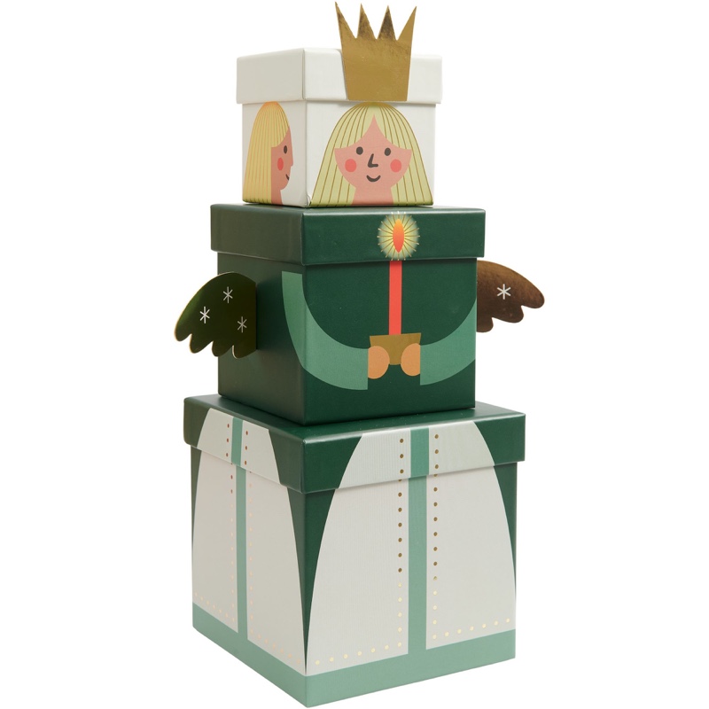 Geschenkboxen-Set Engel RECYCLED