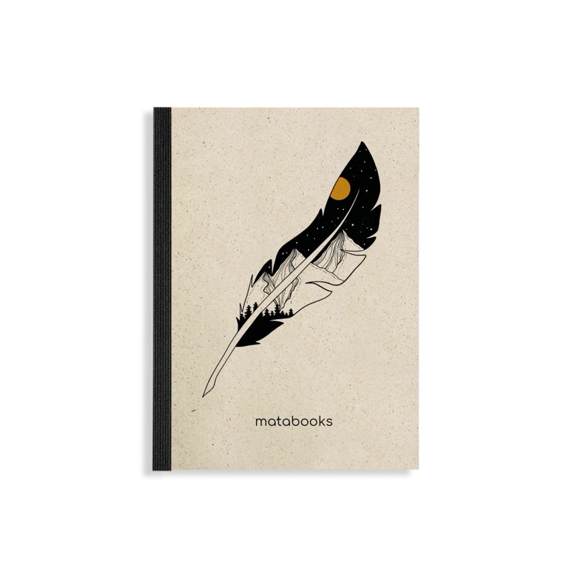 Matabooks - Steifbroschur Dahara A6 "Feather"